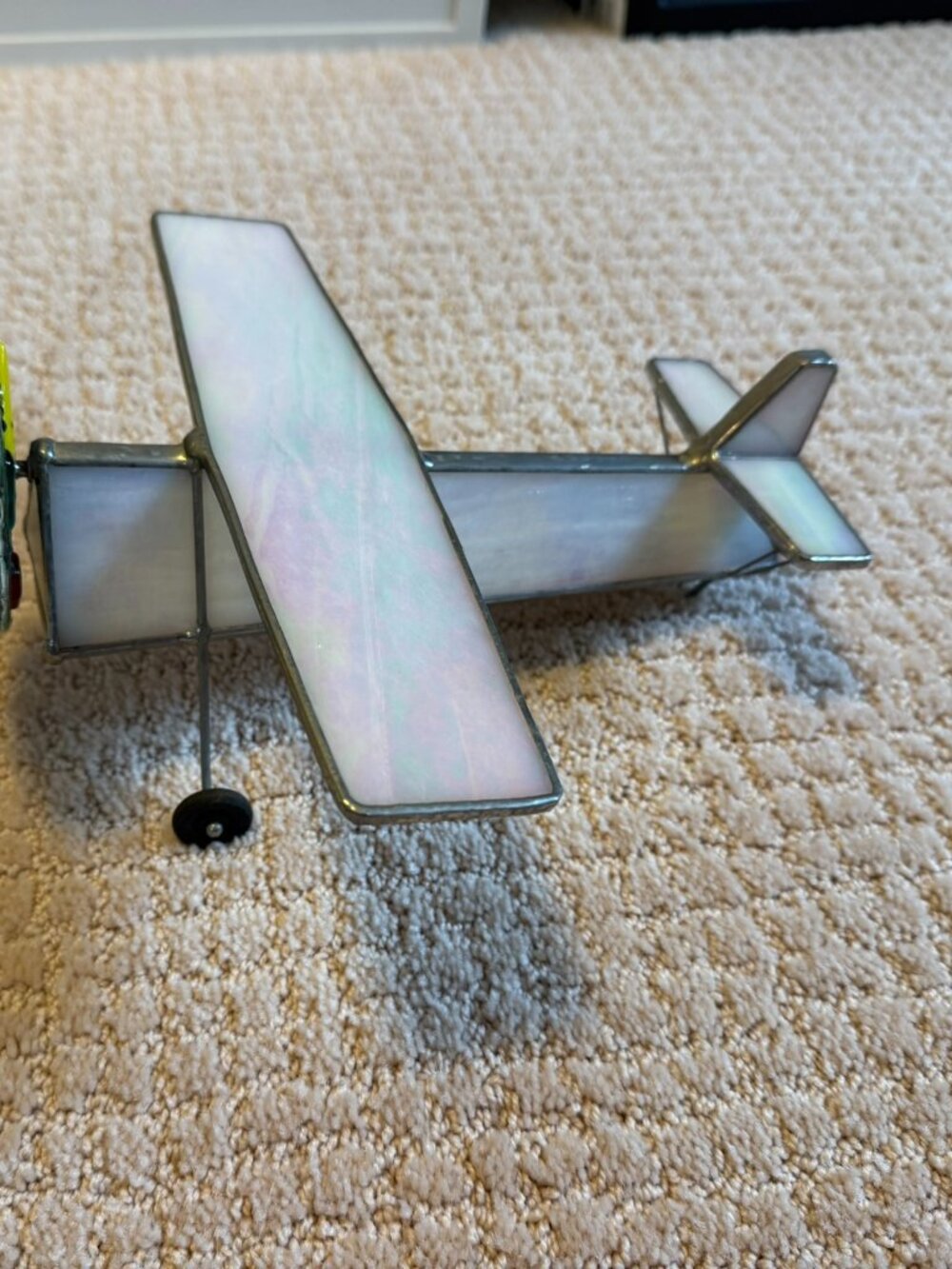 Stained glass airplane kaleidoscope